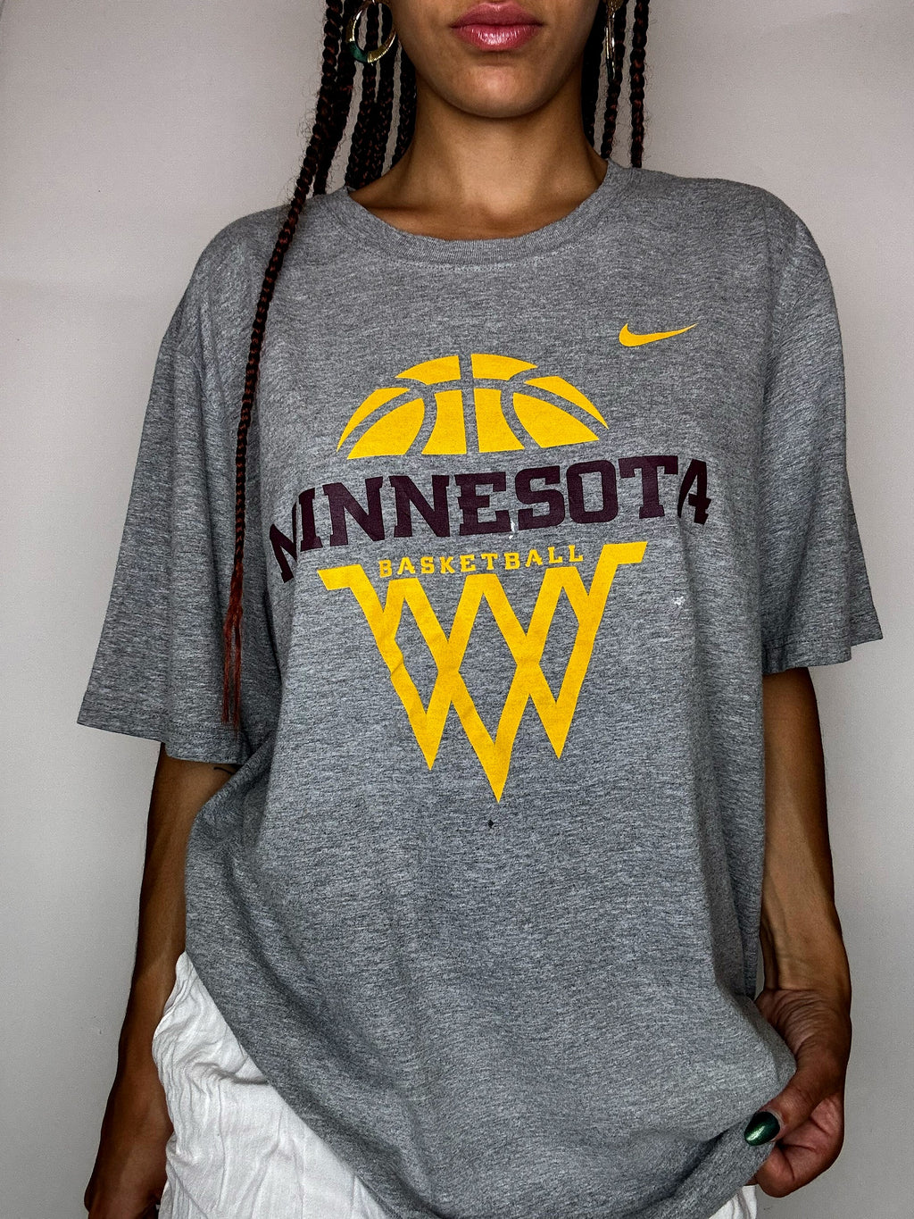 MINNESOTA x NIKE XL Vintage-T-Shirt in Grau