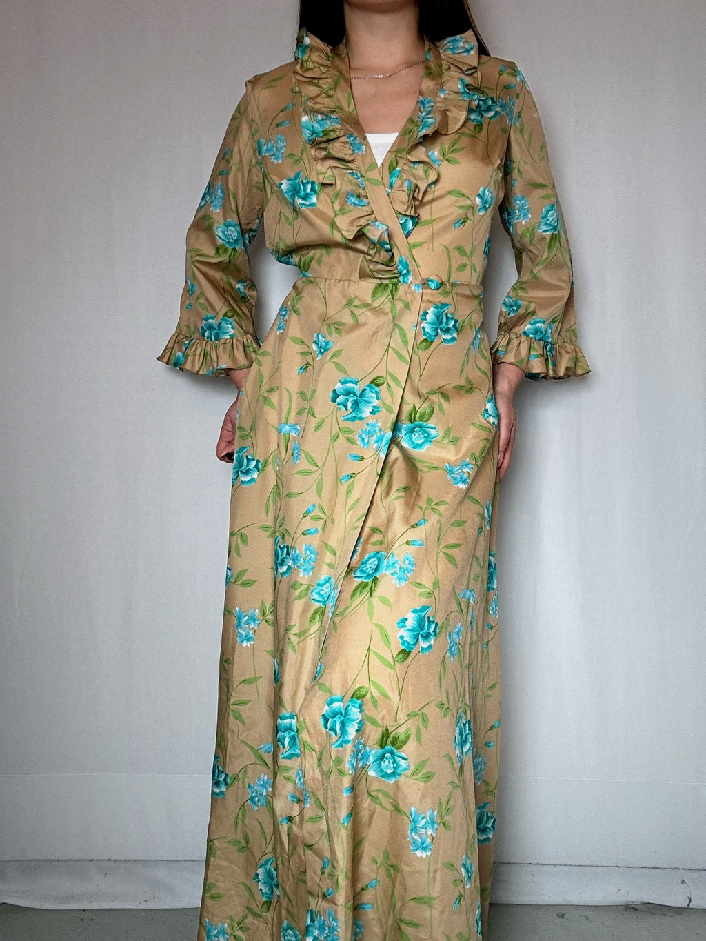 Robe longue portefeuille S/M vintage