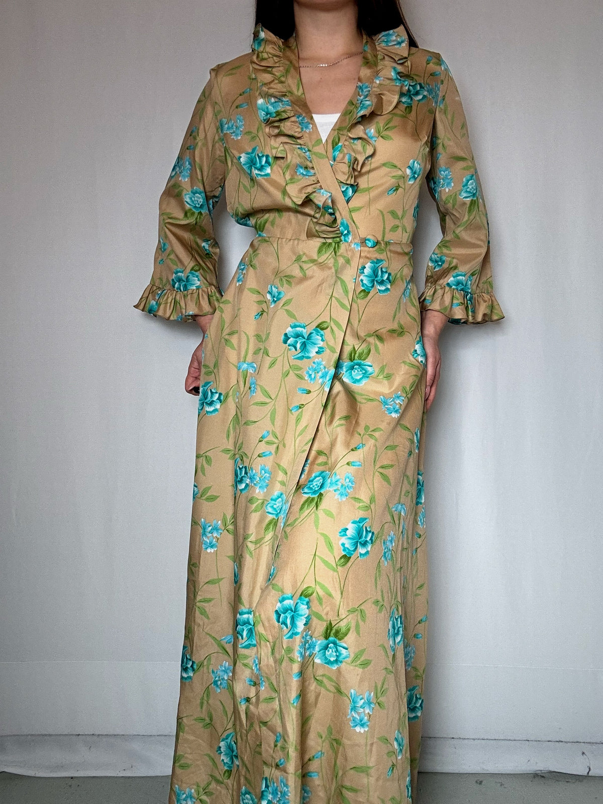 Robe longue portefeuille S/M vintage