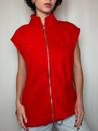 Polaire sans manche rouge S Sergio Tacchini L vintage