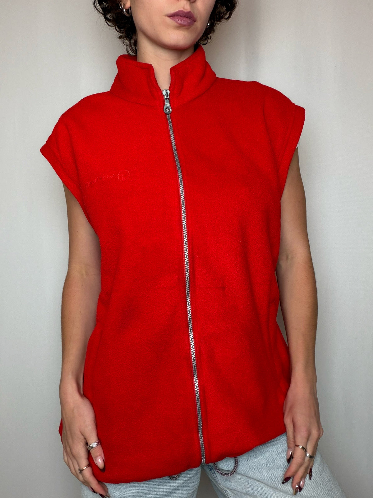 Polaire sans manche rouge S Sergio Tacchini L vintage
