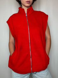 Polaire sans manche rouge S Sergio Tacchini L vintage