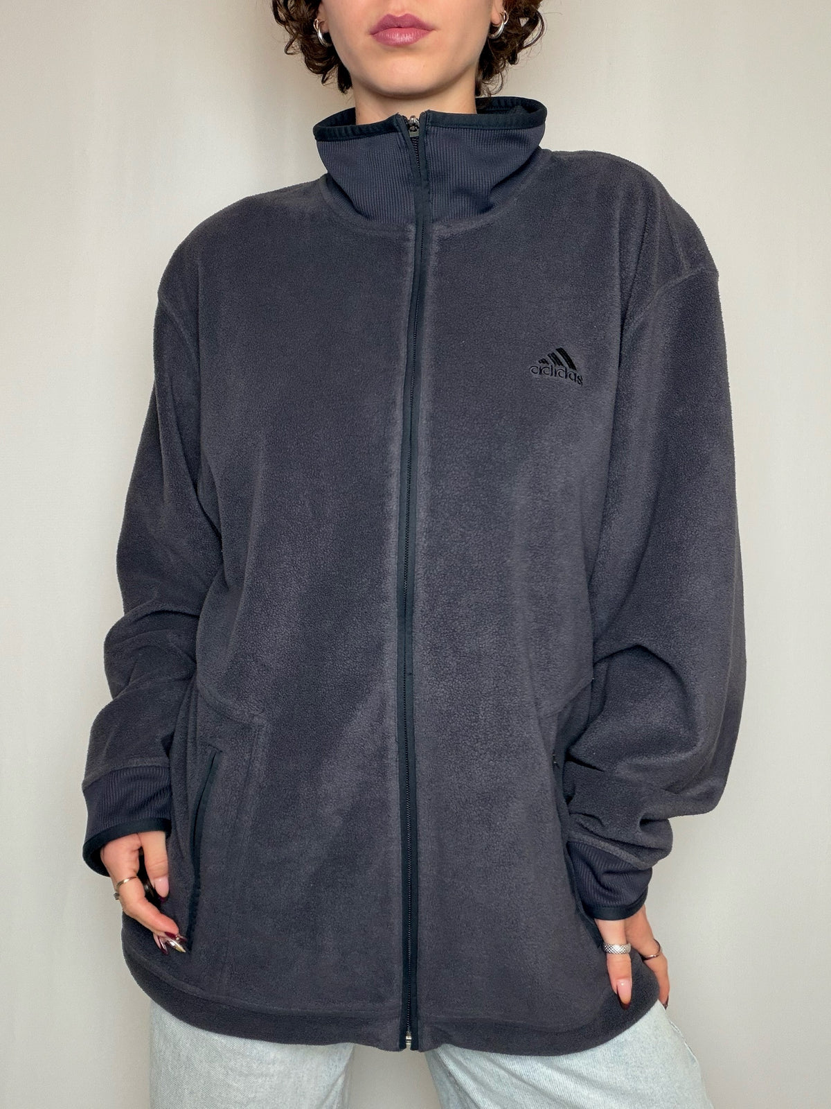 Polaire anthracite Adidas XL vintage
