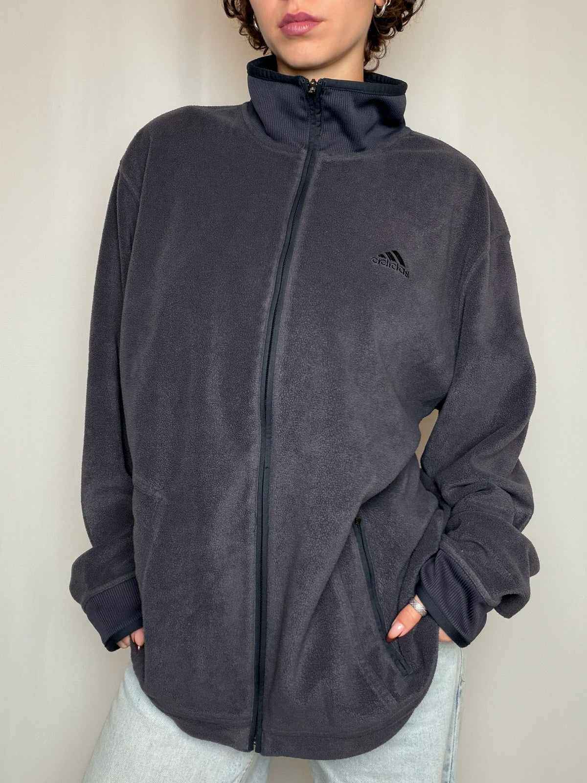 Polaire anthracite Adidas XL vintage