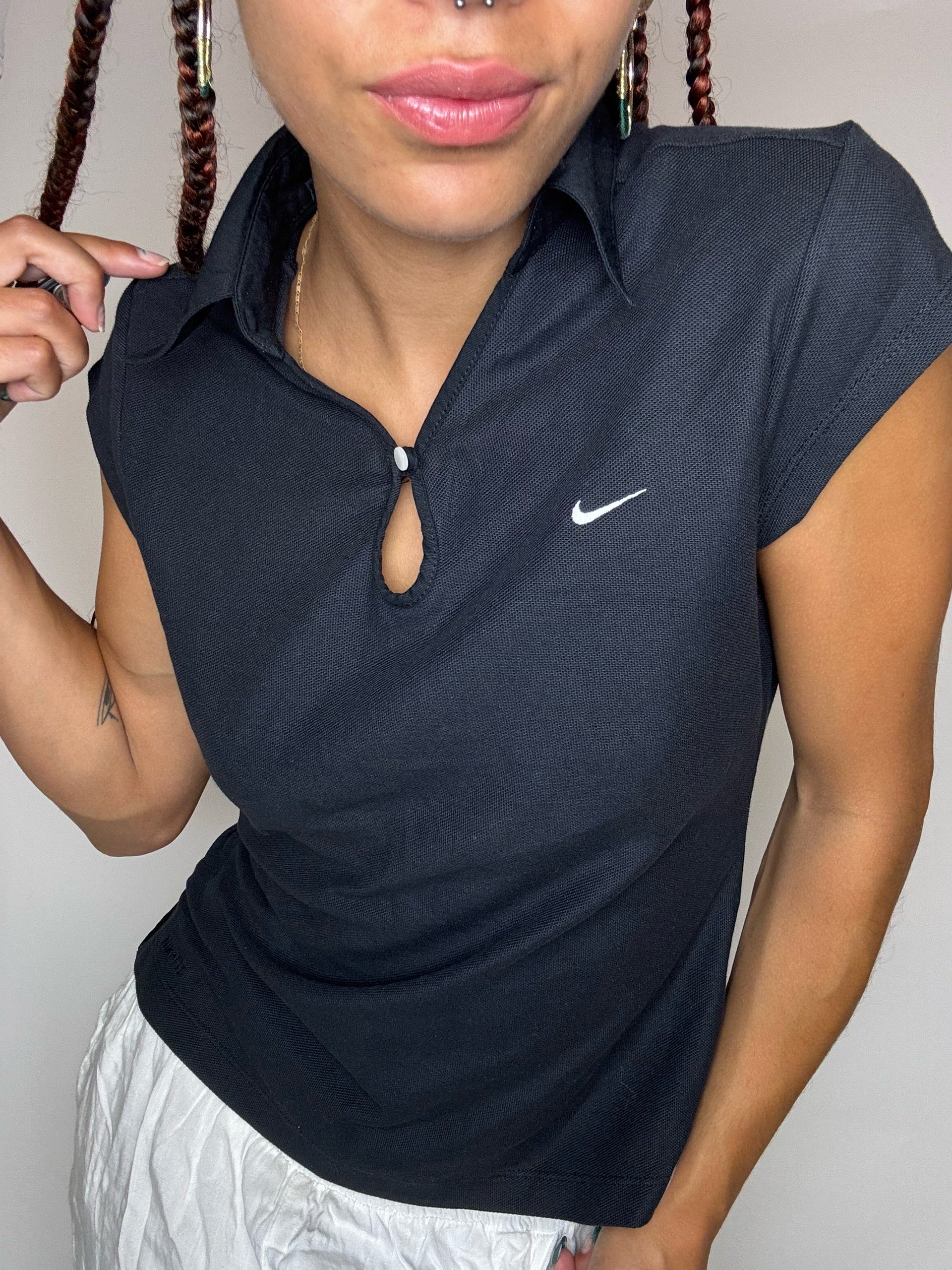Vintage black collar Nike T-shirt