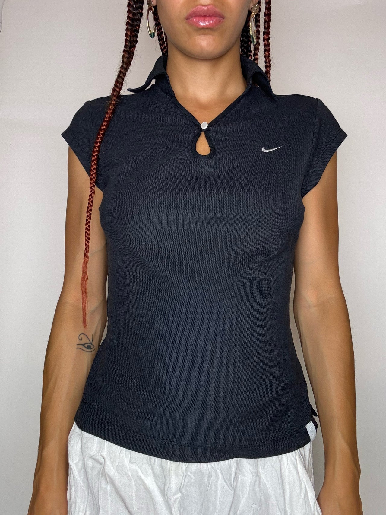 Tee shirt à col noir NIKE S vintage