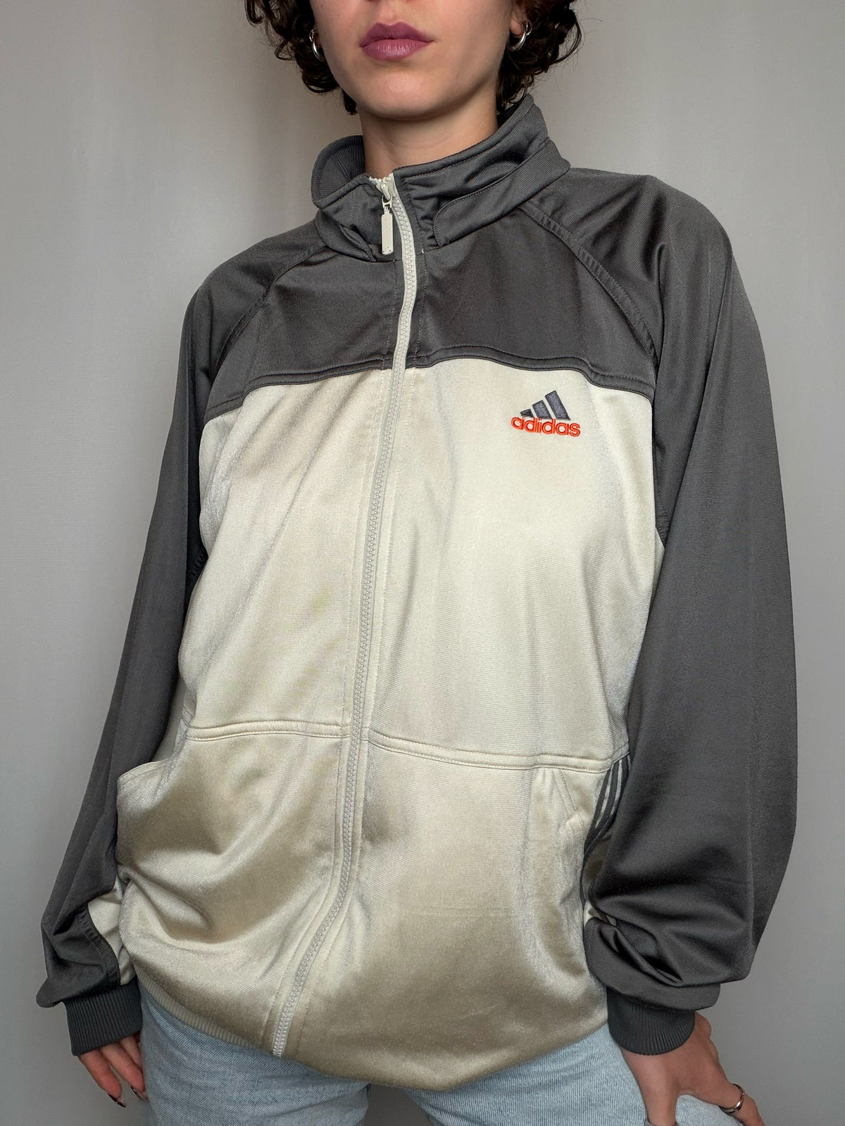 Jacket de sport bicolore Adidas L vintage