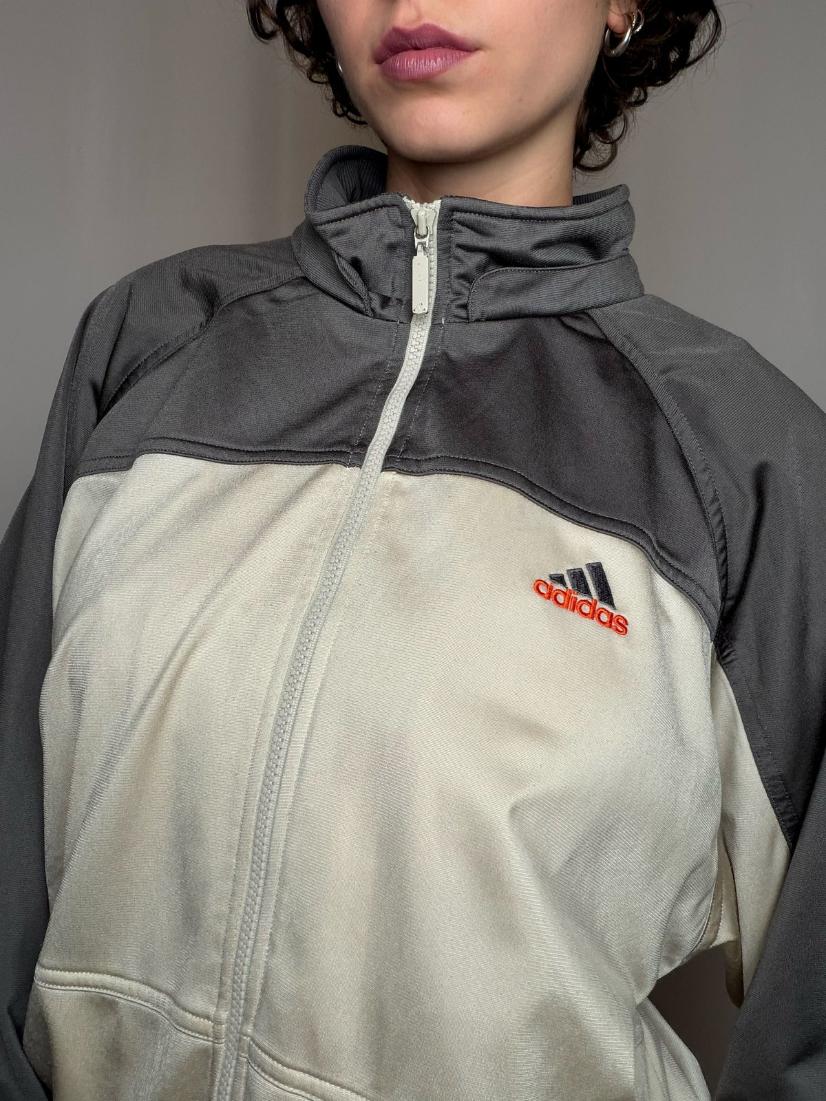 Jacket de sport bicolore Adidas L vintage