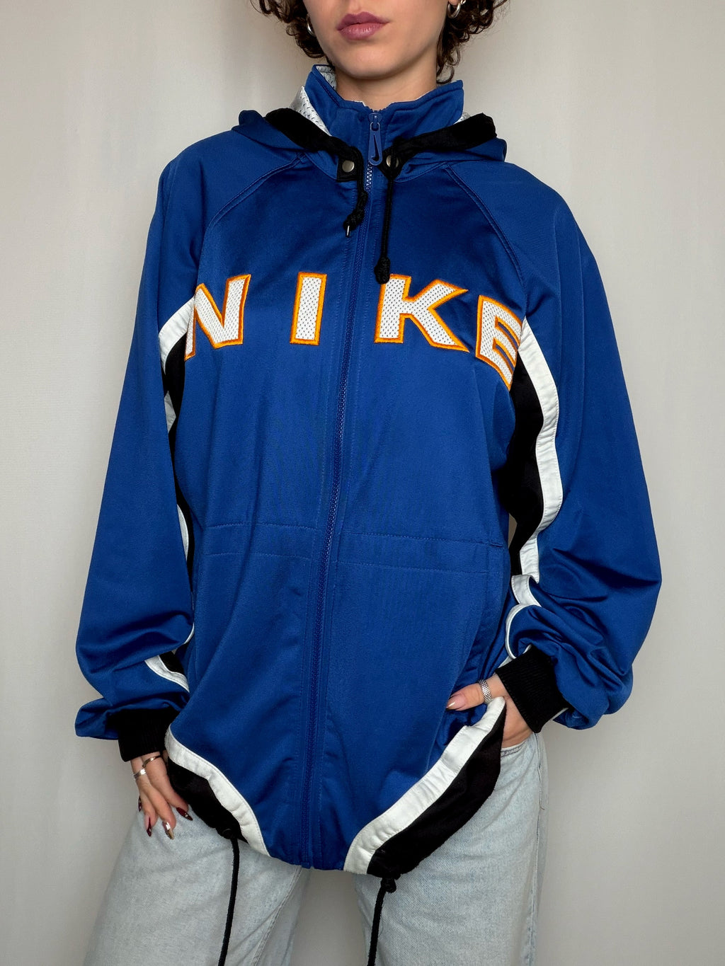 Jacket de sport bleue Nike L vintage