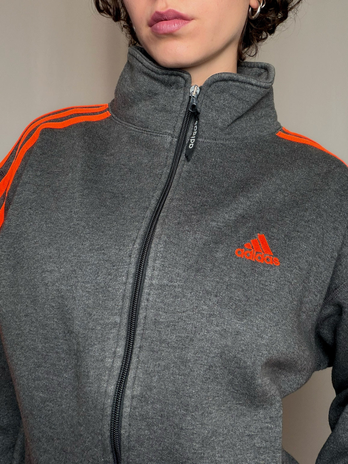 Jacket de sport grise Adidas M vintage