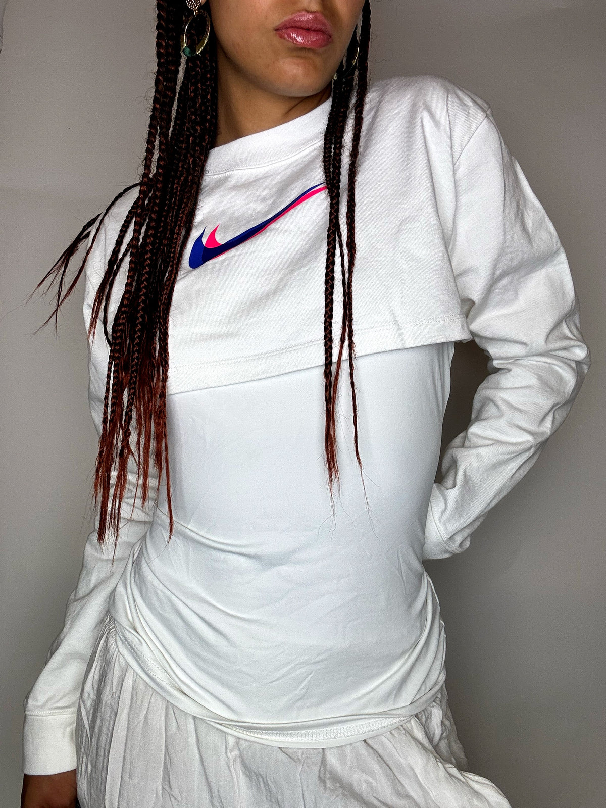 Tee shirt à manches longues crop NIKE S vintage