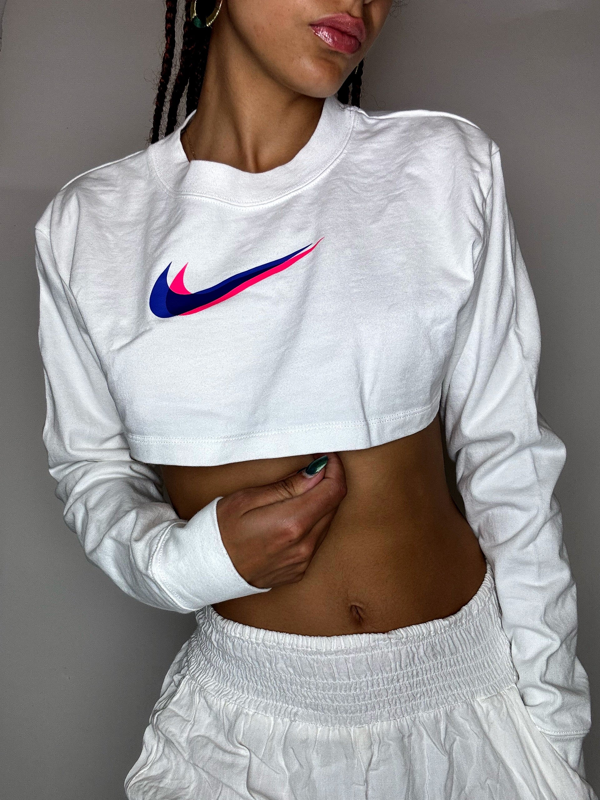Tee shirt à manches longues crop NIKE S vintage
