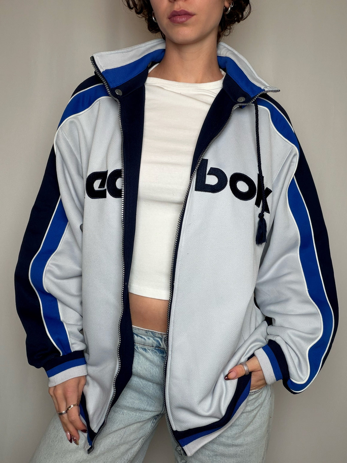 Jacket de sport bicolore Reebok L vintage