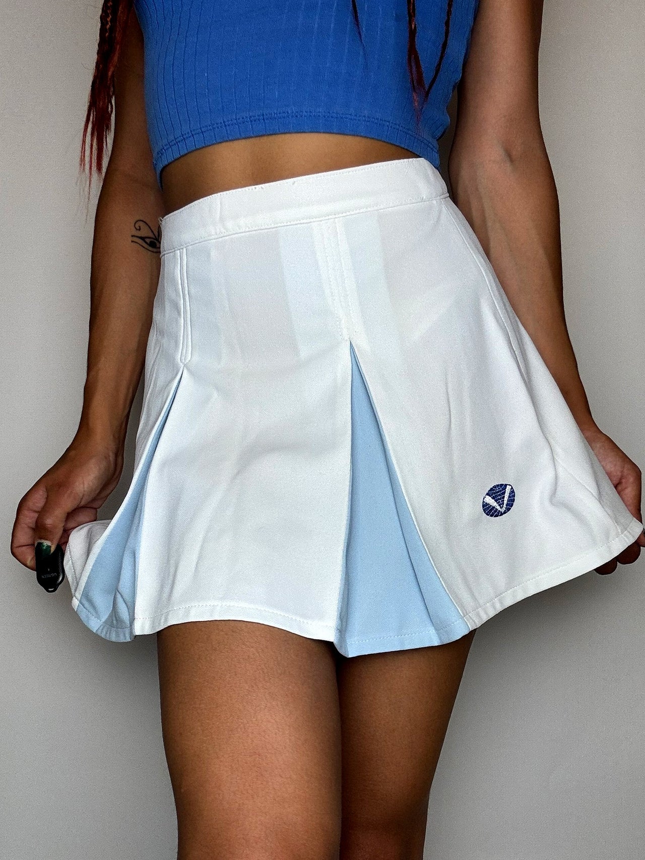 Jupette plissée  blanche S vintage