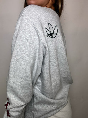 Sweat gris ADIDAS M vintage