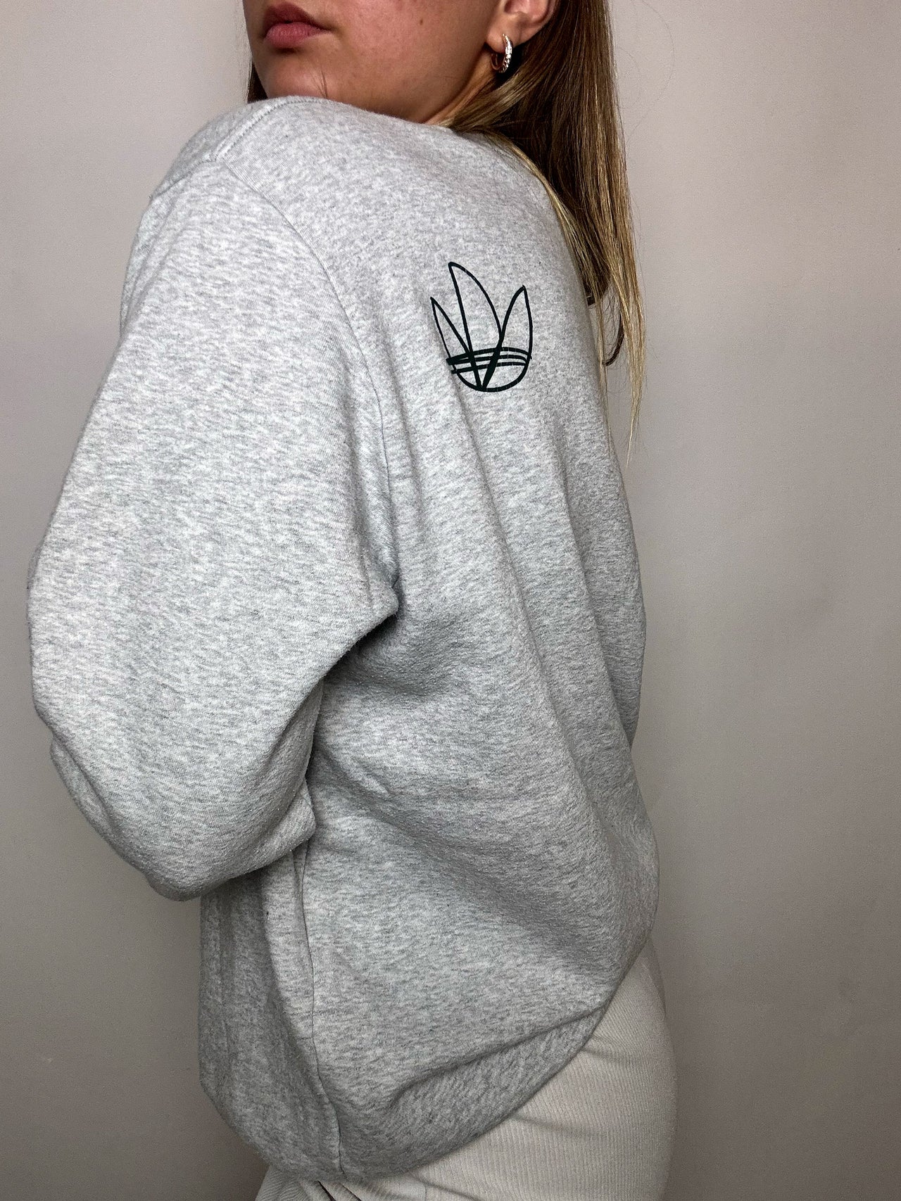 Sweat gris ADIDAS M vintage