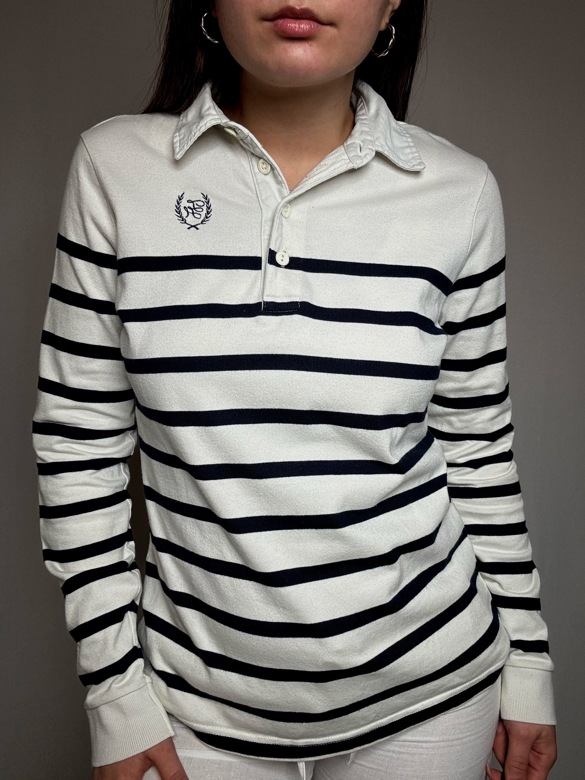 Polo rayé Tommy Hilfiger M vintage