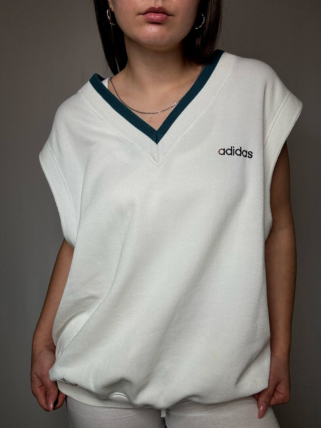 Vintage Adidas white vest XXL