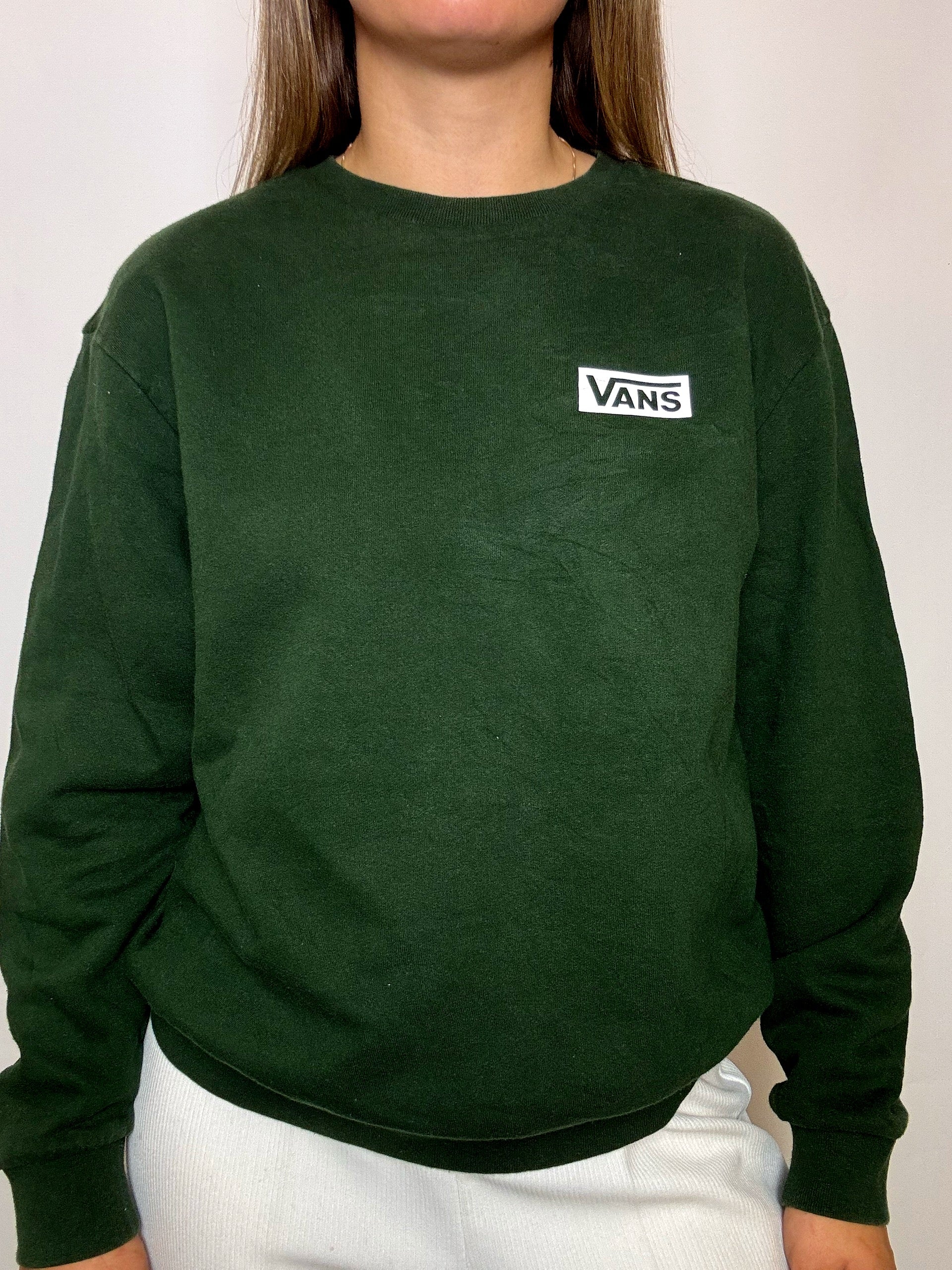 Sweat vert bouteille VANS M vintage