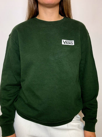 Sweat vert bouteille VANS M vintage
