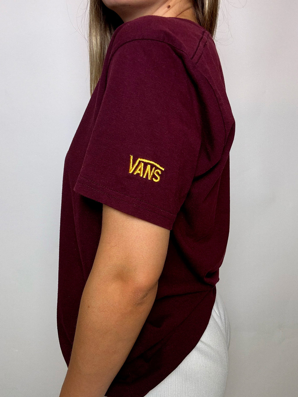 VANS L Vintage-T-Shirt in Burgunderrot