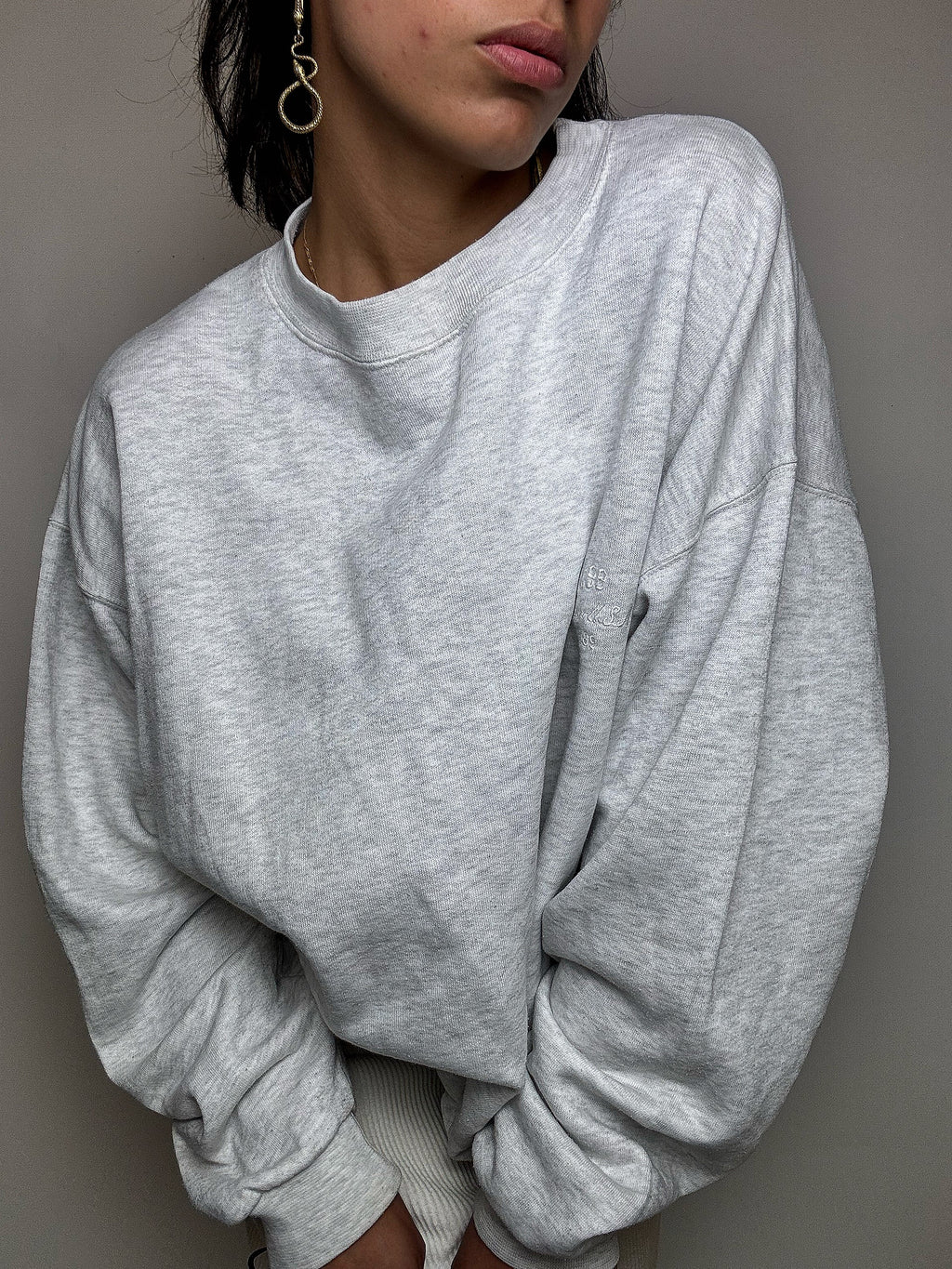 Sweat col rond gris LEE COOPER M vintage