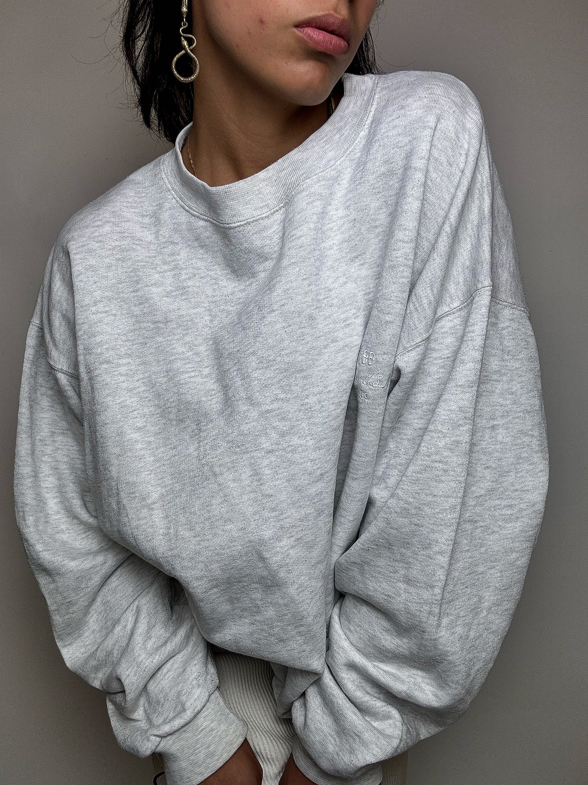 Sweat col rond gris LEE COOPER M vintage
