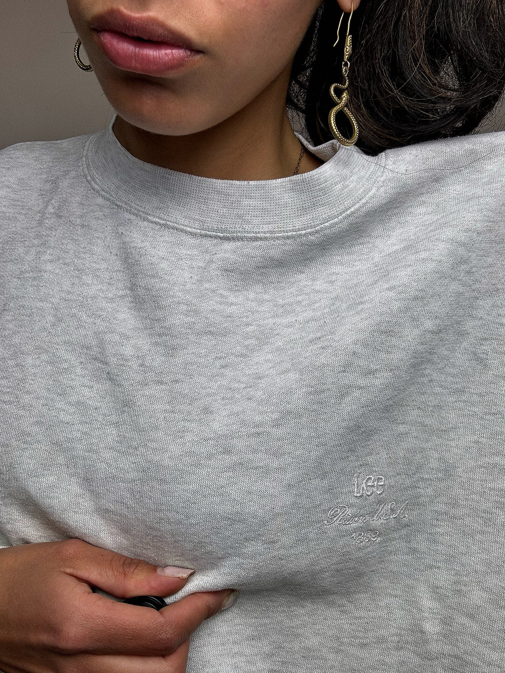 Sweat col rond gris LEE COOPER M vintage