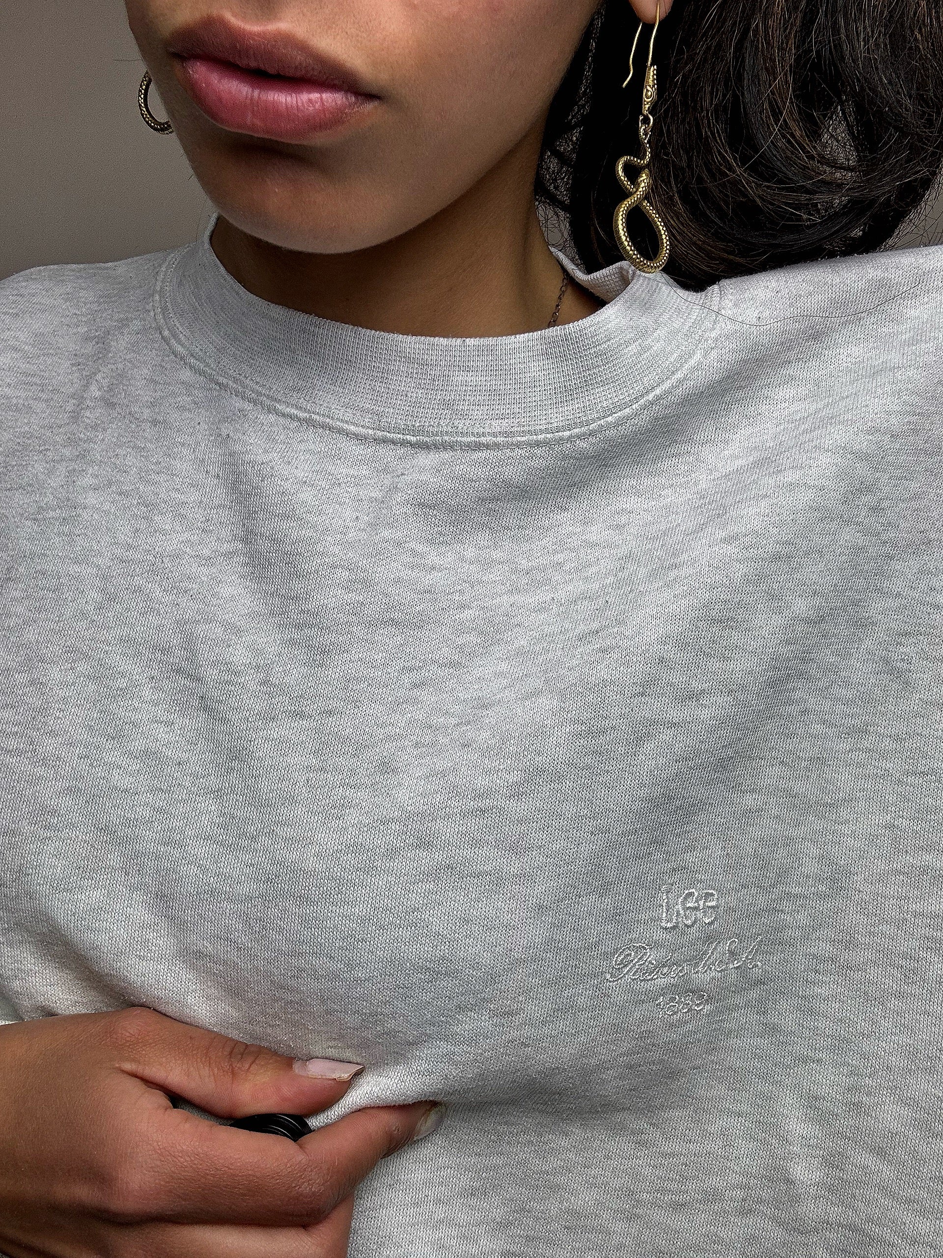 Sweat col rond gris LEE COOPER M vintage