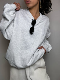 Sweat col rond gris LEE COOPER M vintage