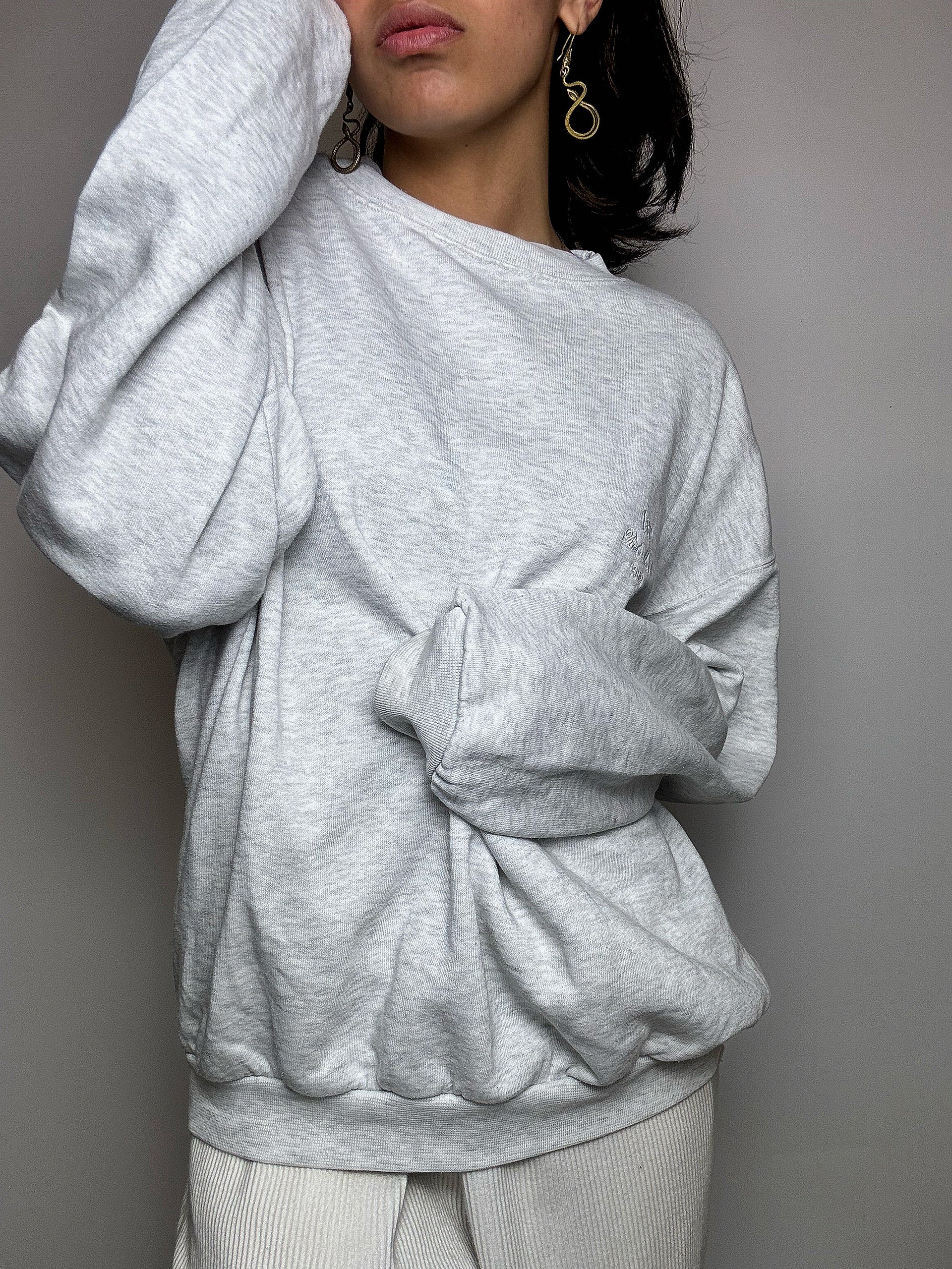 Sweat col rond gris LEE COOPER M vintage