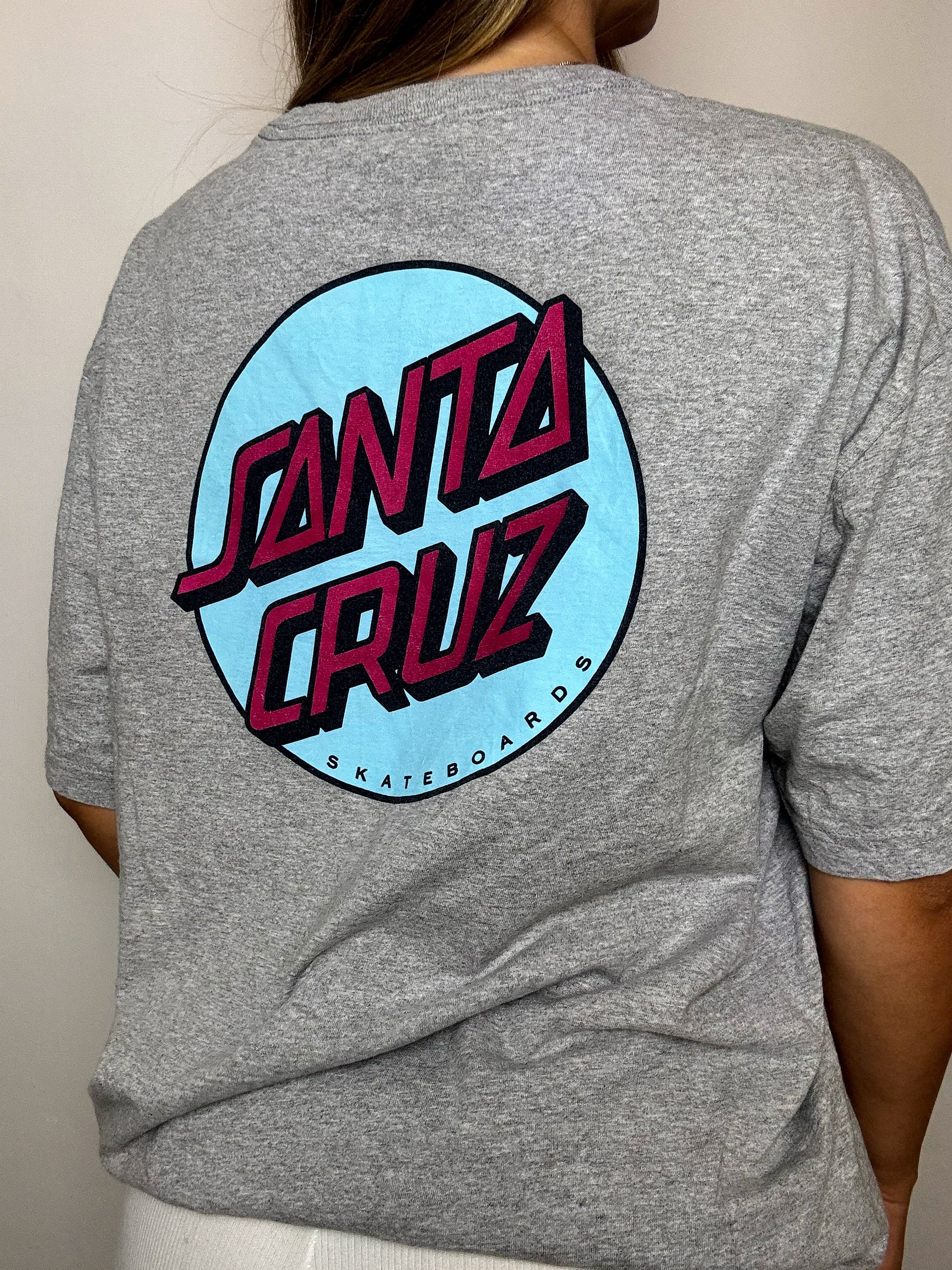 Vintage SANTA CRUZ gray T-shirt XL