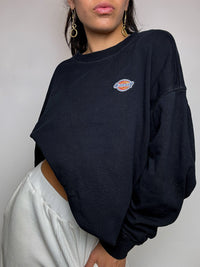 Beiges Sweatshirt mit Rundhalsausschnitt im Vintage-Stil