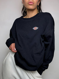Beiges Sweatshirt mit Rundhalsausschnitt im Vintage-Stil