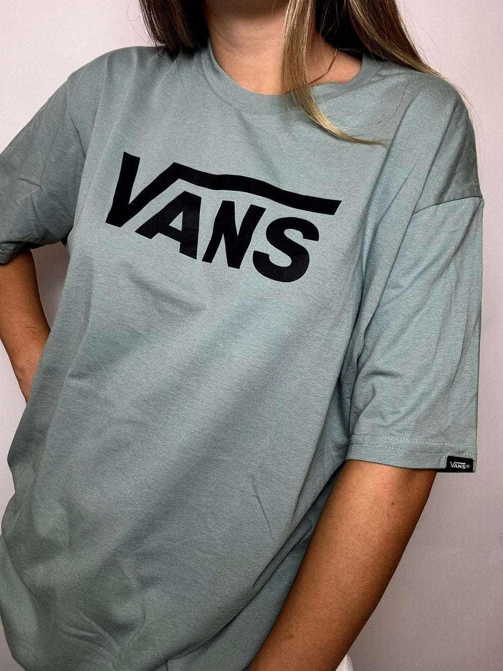 Vintage Vans T-Shirt, Größe L, türkis