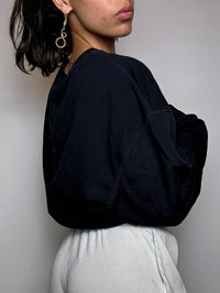 Beiges Sweatshirt mit Rundhalsausschnitt im Vintage-Stil