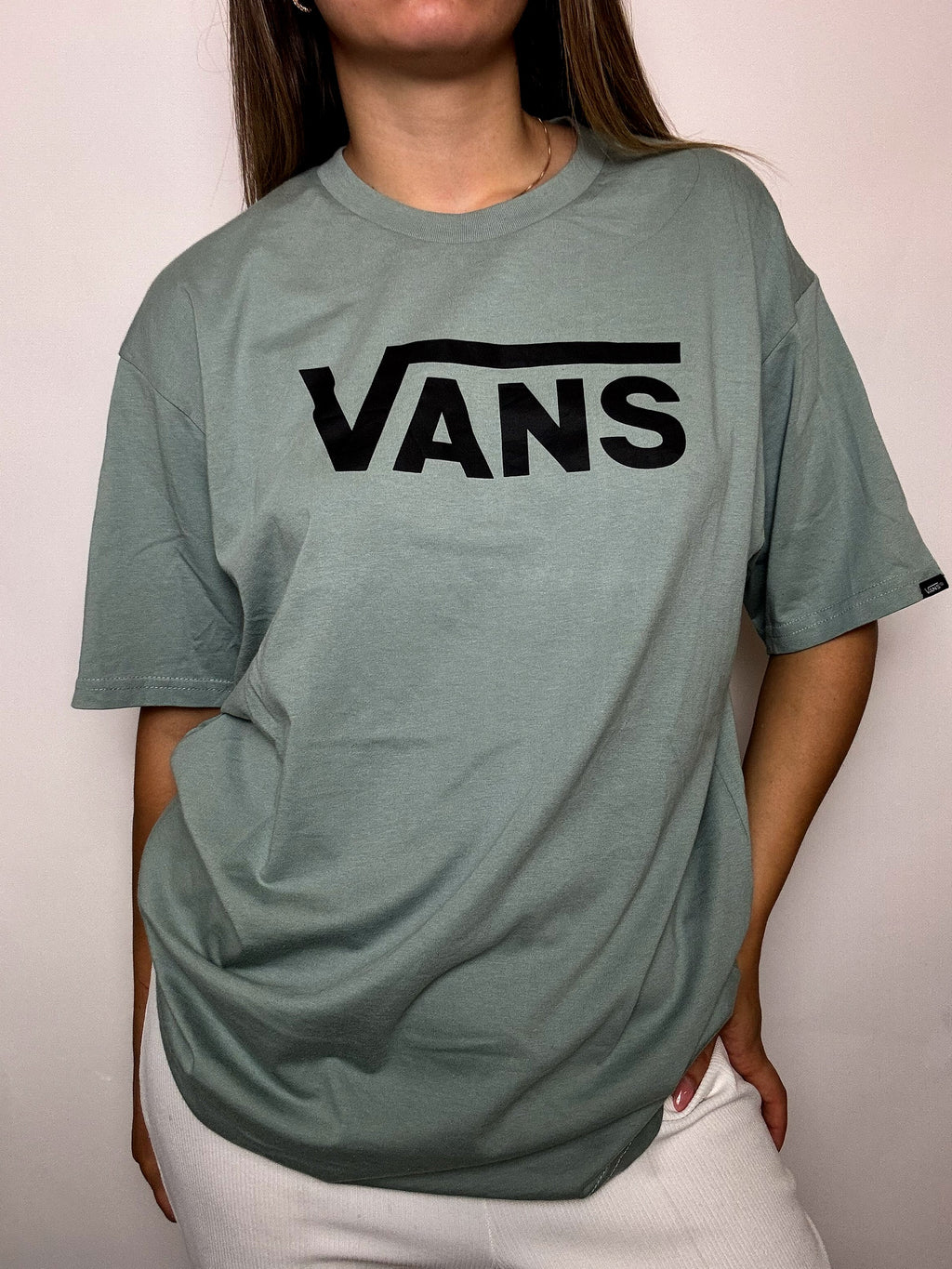 Vintage Vans T-Shirt, Größe L, türkis