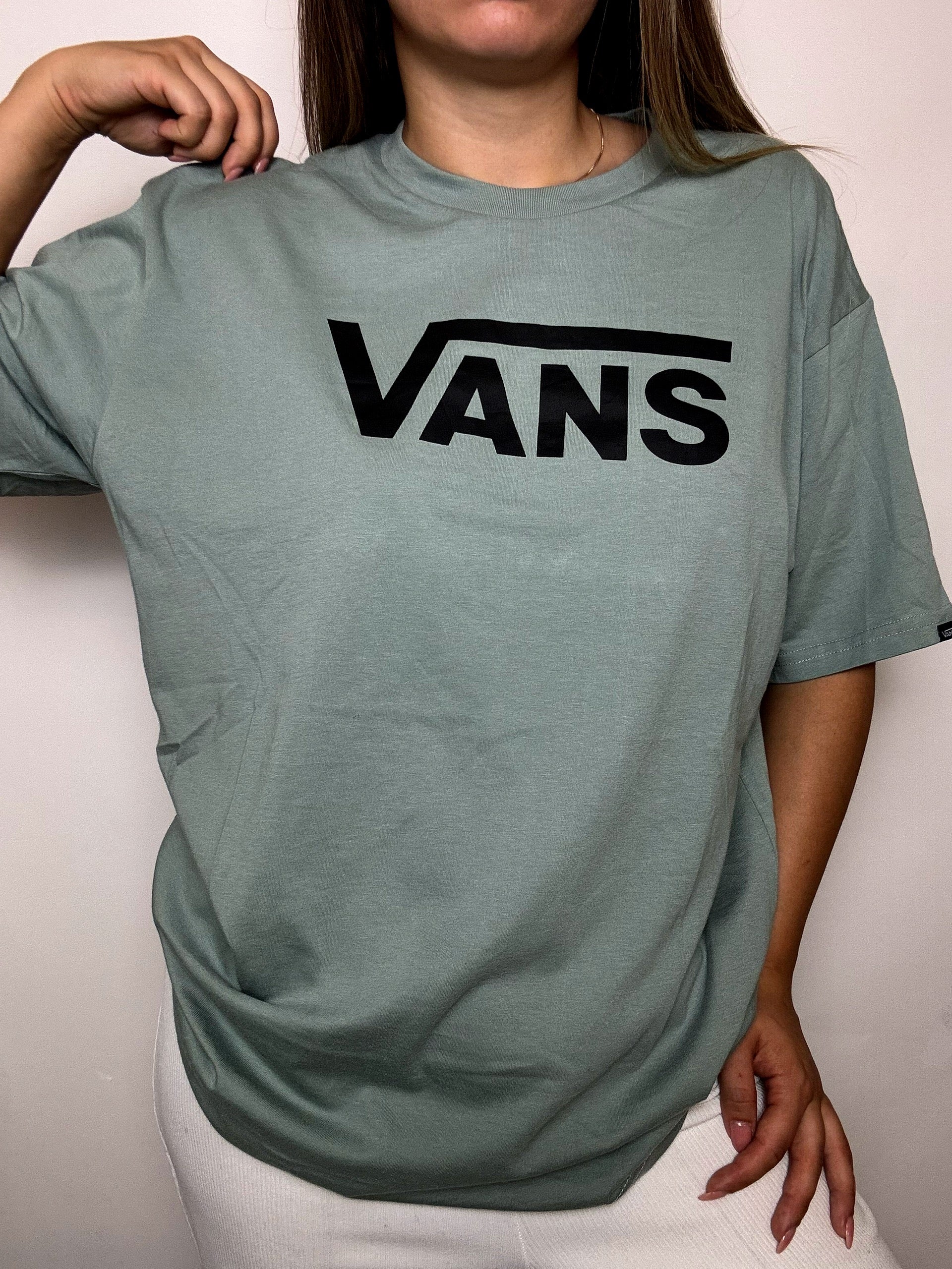 Vintage Vans T-Shirt, Größe L, türkis