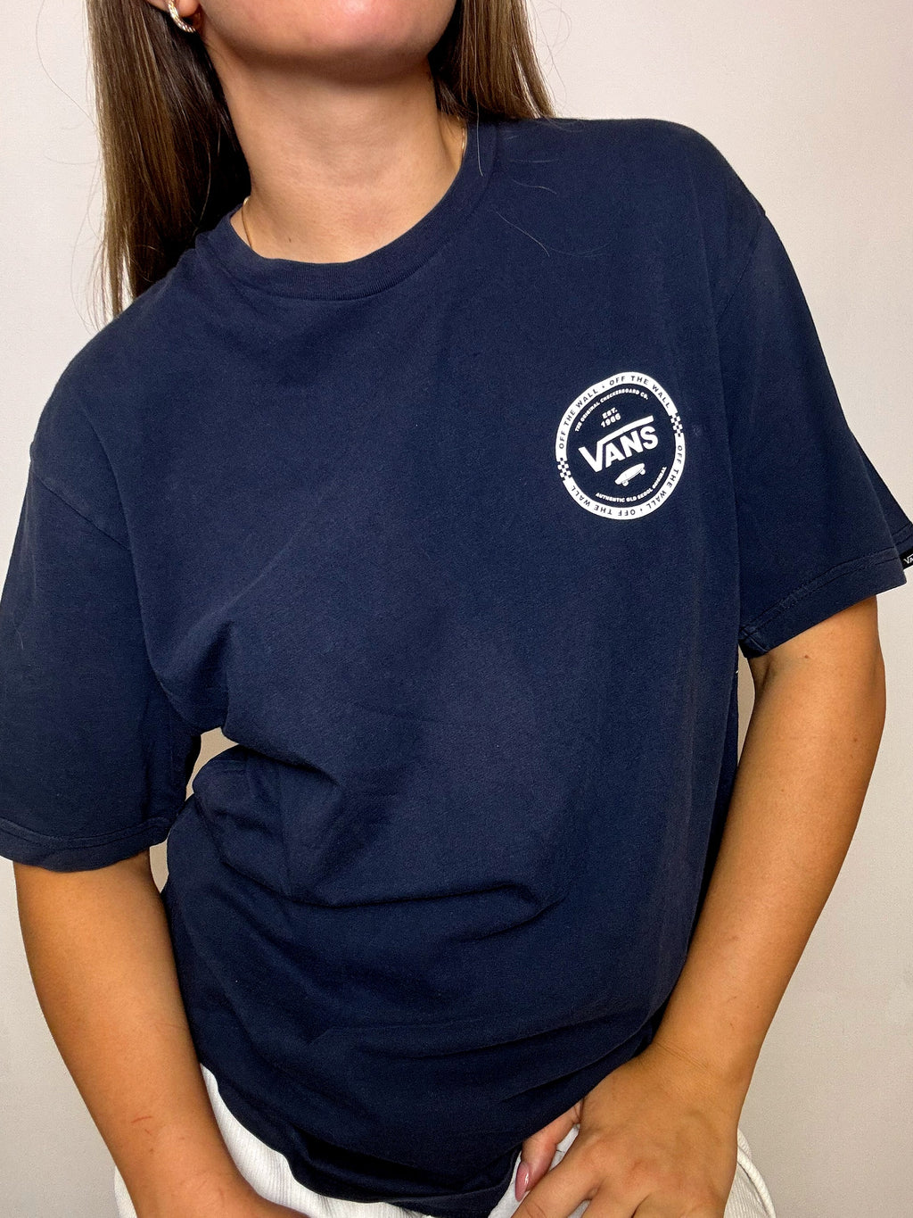 VANS L Vintage-T-Shirt in Marineblau