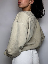 Sweat col rond beige LEE COOPER M vintage