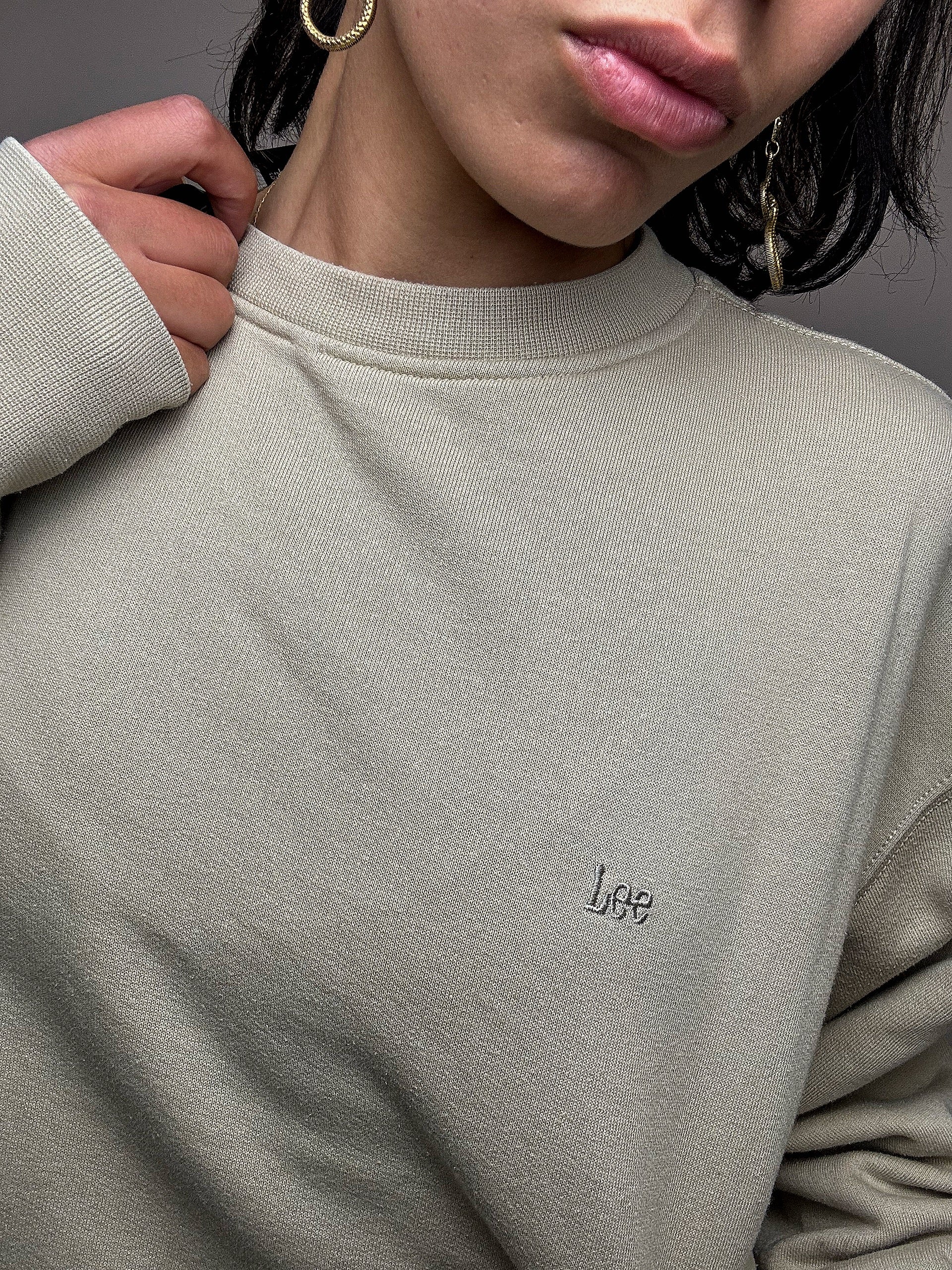 Sweat col rond beige LEE COOPER M vintage