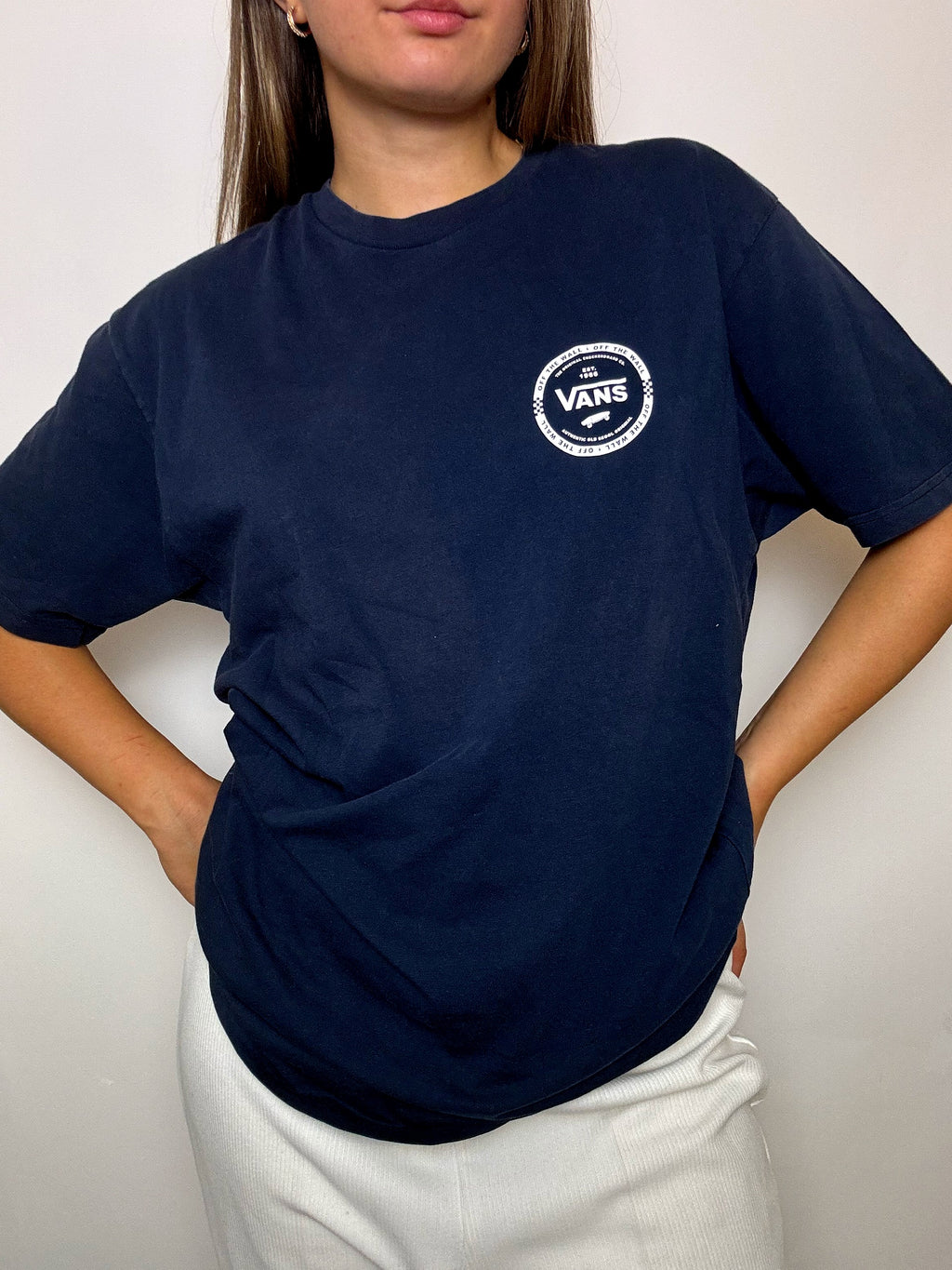 VANS L Vintage-T-Shirt in Marineblau