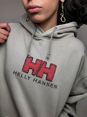 Sweat à capuche kaki HELLY HANSEN L vintage