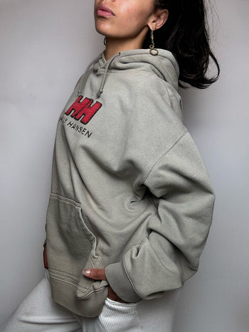 Sweat à capuche kaki HELLY HANSEN L vintage