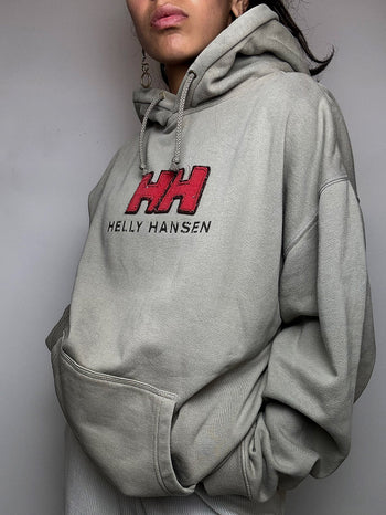 Sweat à capuche kaki HELLY HANSEN L vintage