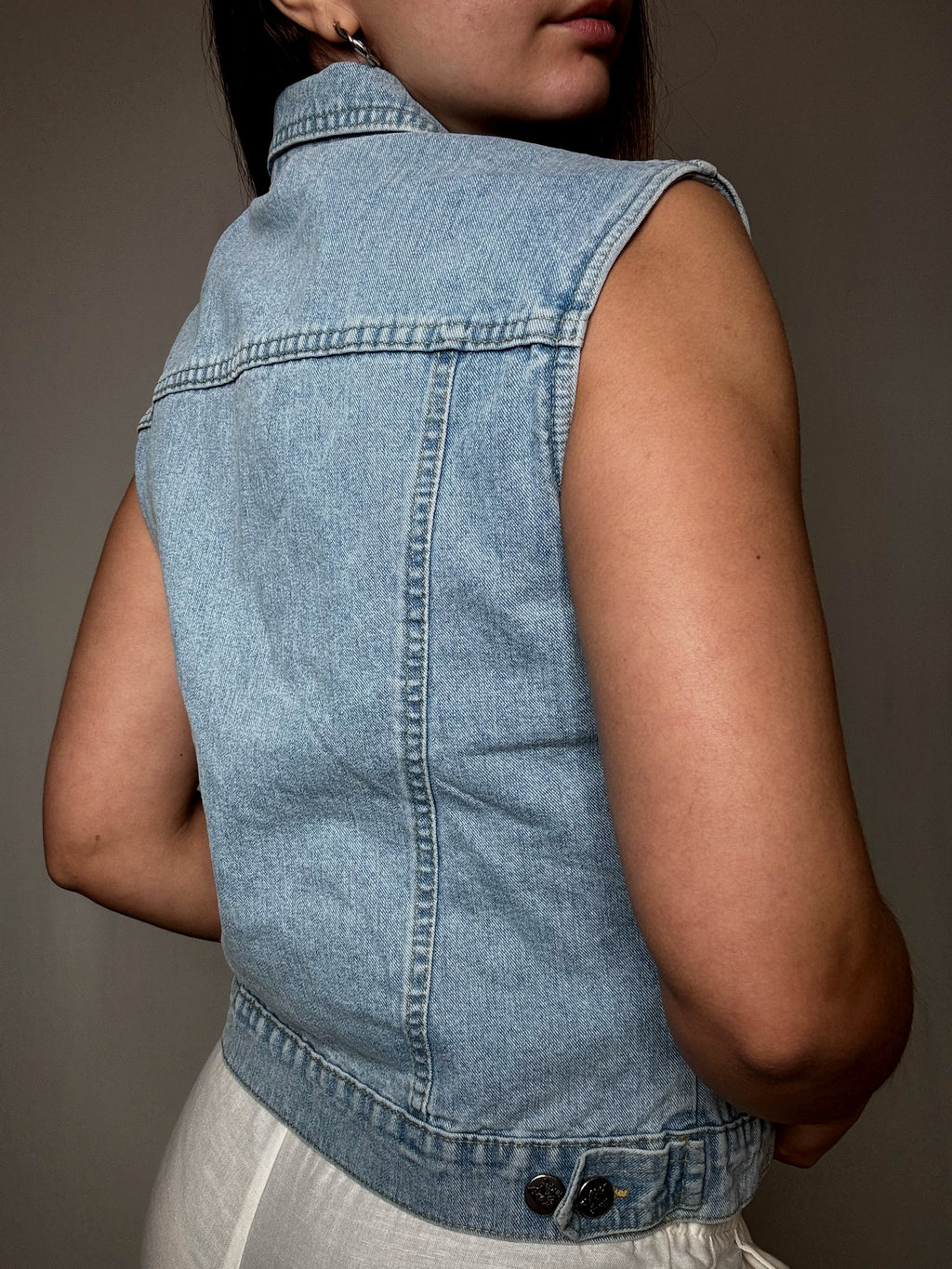 Gilet en denim clair M vintage