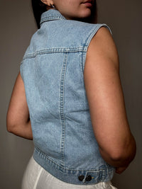 Gilet en denim clair M vintage