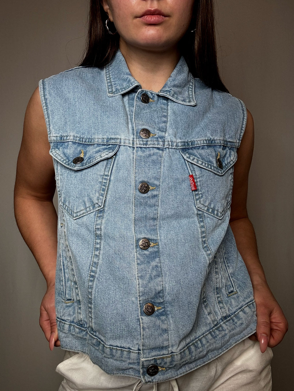 Gilet en denim clair M vintage