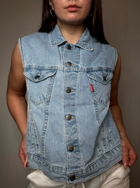 Gilet en denim clair M vintage