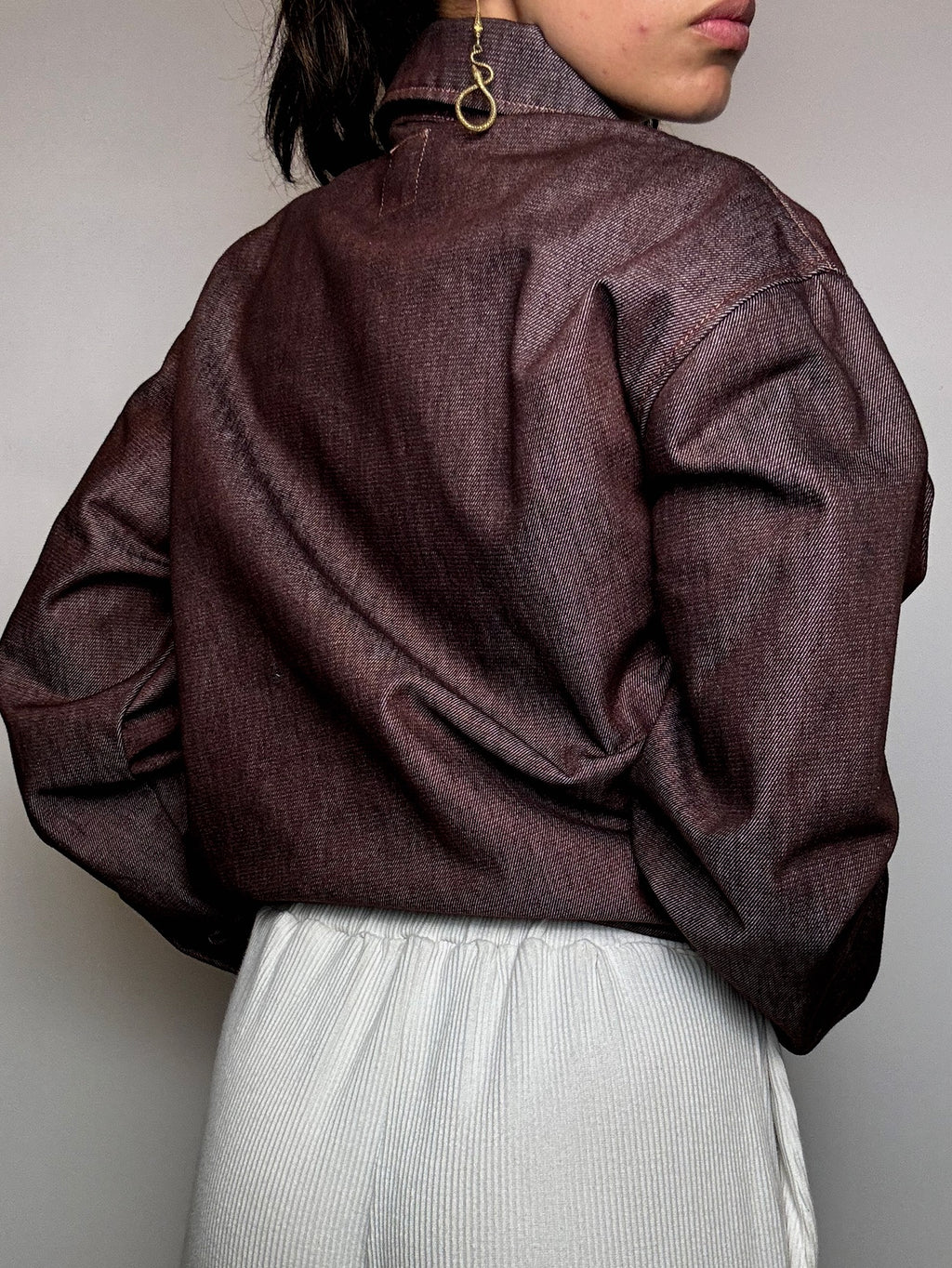 Veste effet denim bordeaux CARHARTT M vintage